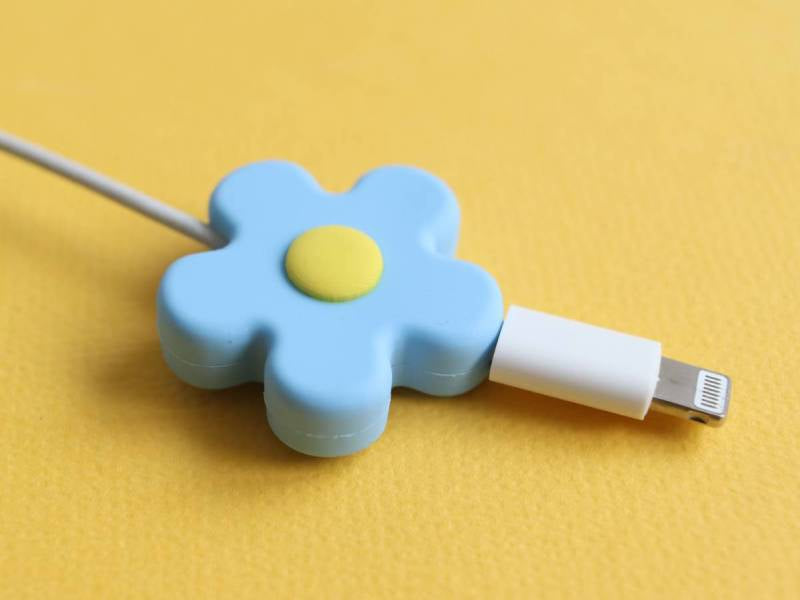 Achat Protège-câble - Fleur bleue et jaune