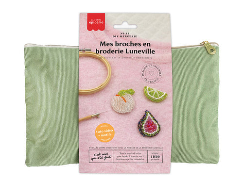 Achat Kit DIY Mercerie - Mes broches en broderie Luneville