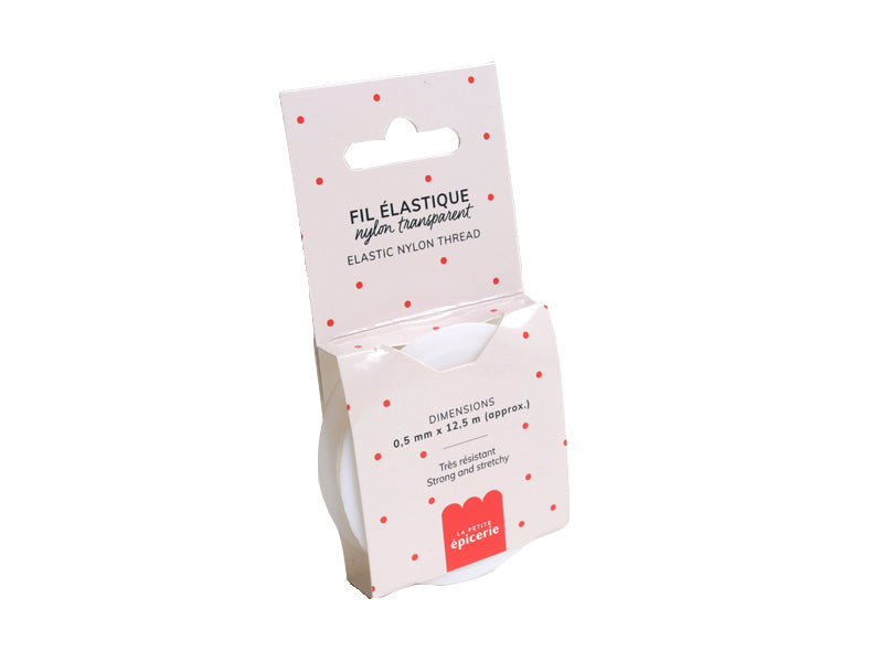 Achat 12,5 m de fil élastique nylon 0,5 mm - Transparent